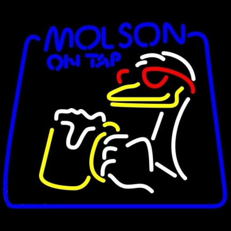 Molson On Tap Duck Neonskylt