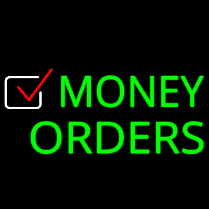 Money Orders Neonskylt