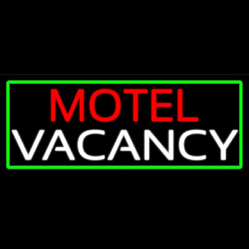 Motel Vacancy With Green Neonskylt