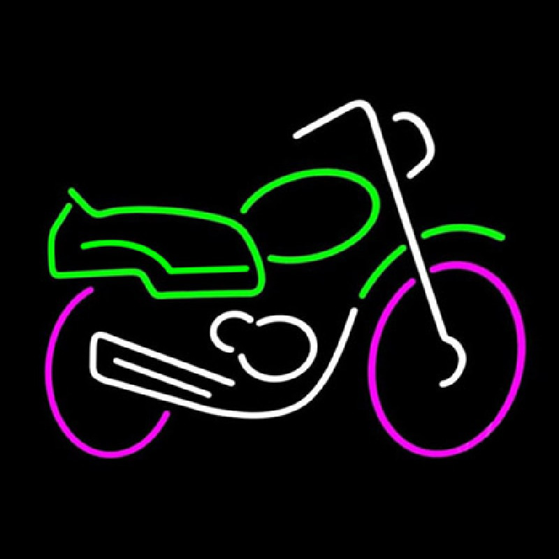 Motorcycle Multicolored Logo Neonskylt