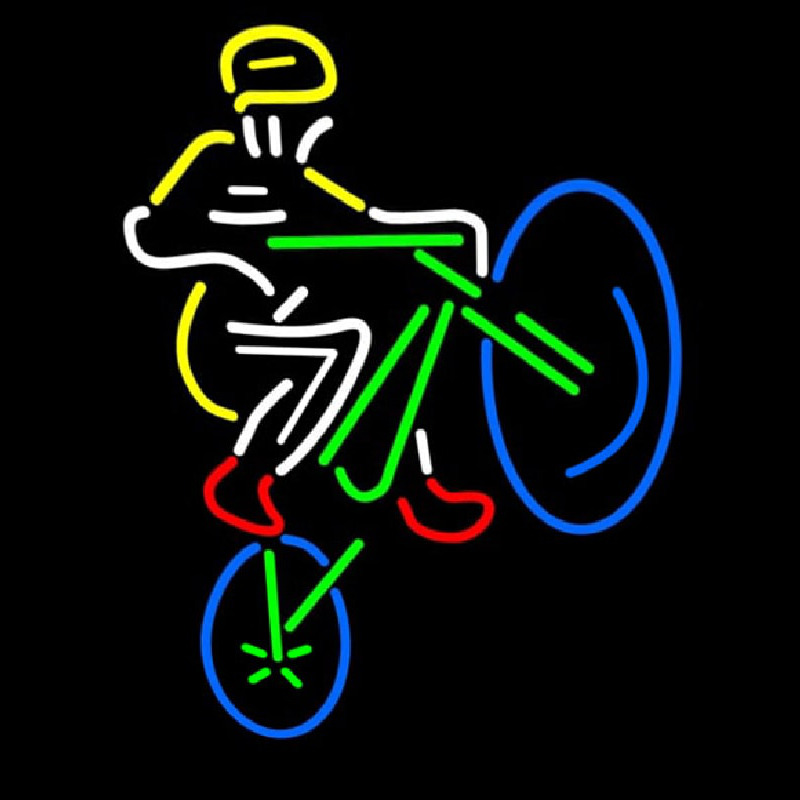 Mountain Biker Neonskylt