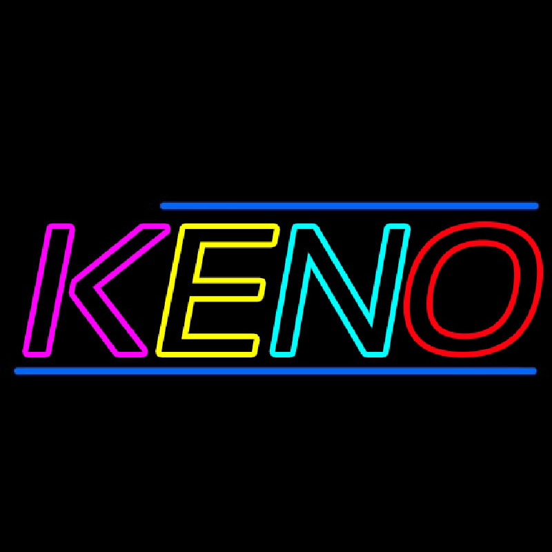 Multi Color Keno Border 3 Neonskylt