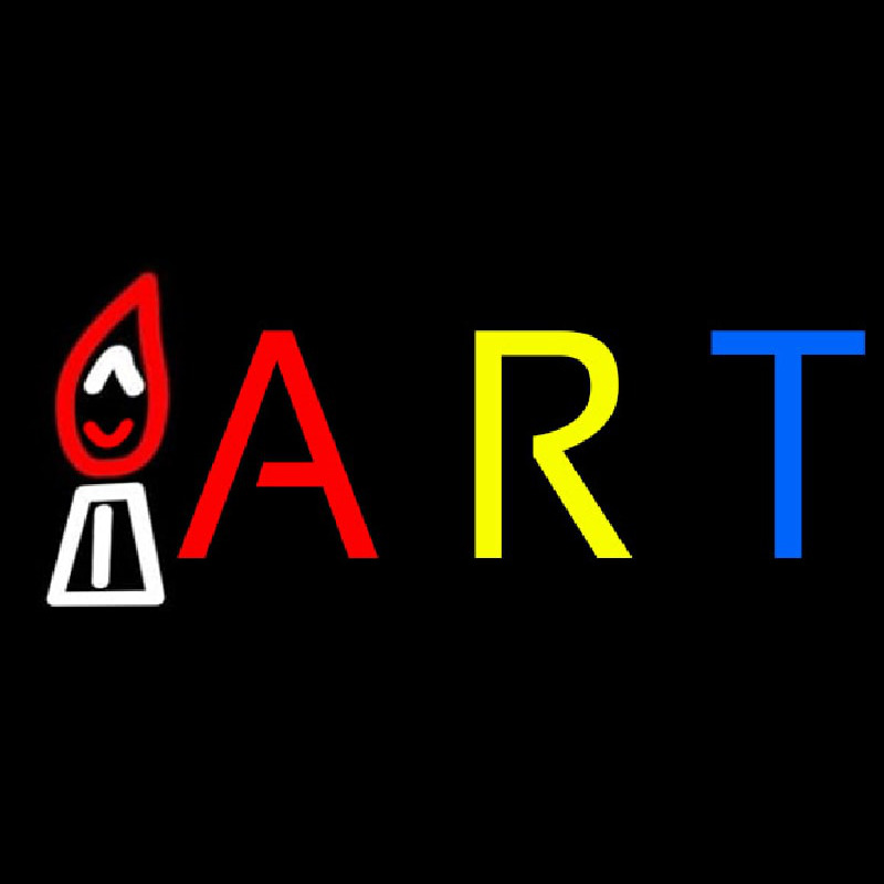 Multicolor Art With Logo Neonskylt