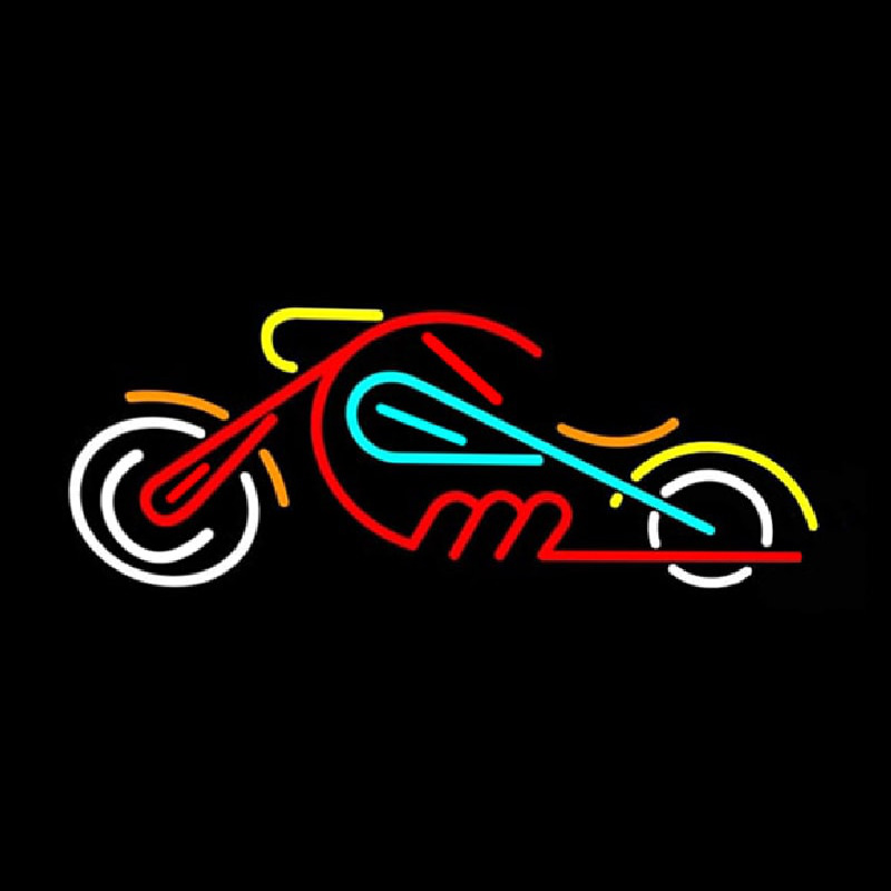 Multicolor Motorcycle Neonskylt