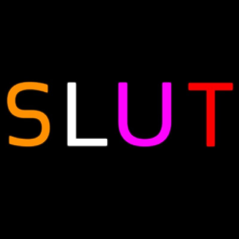 Multicolor Sluts Neonskylt