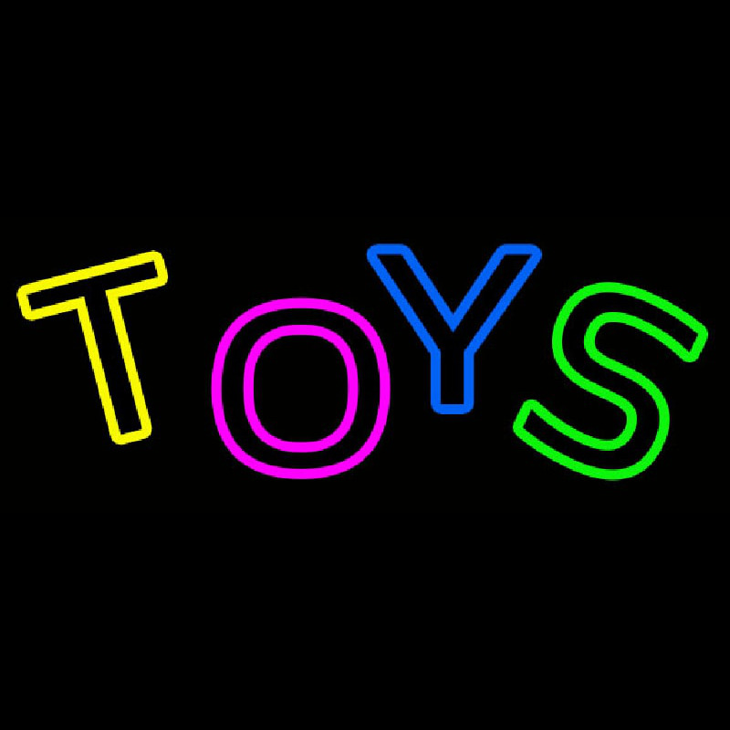 Multicolored Double Stroke Toys Neonskylt