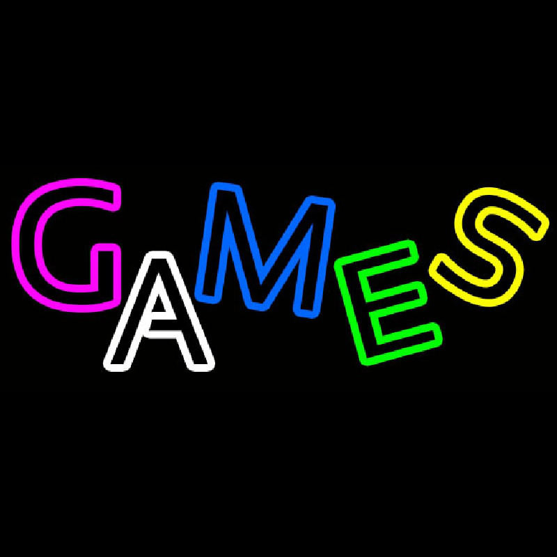 Multicolored Games Neonskylt