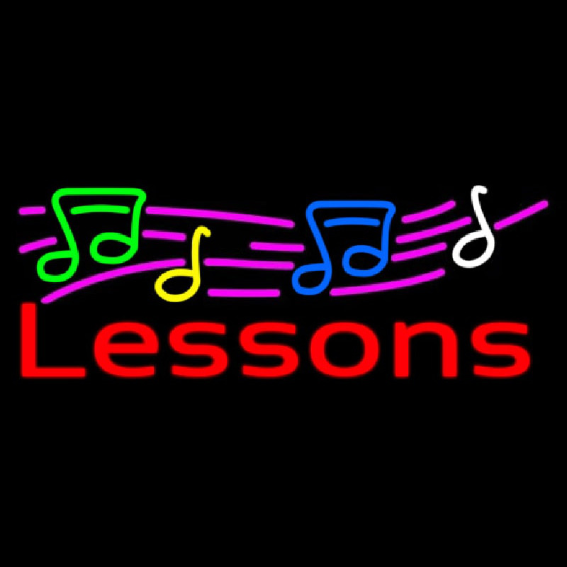 Music Lessons 1 Neonskylt
