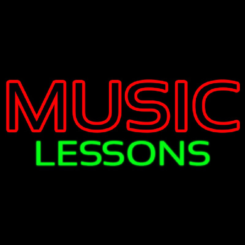 Music Lessons Neonskylt