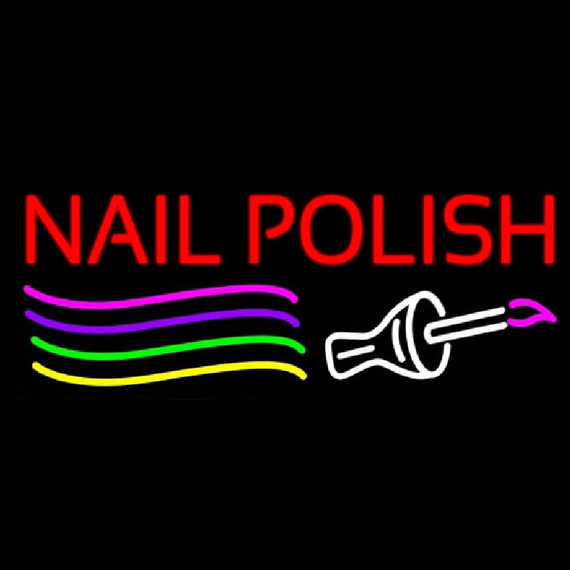 Nail Polish Brush Neonskylt