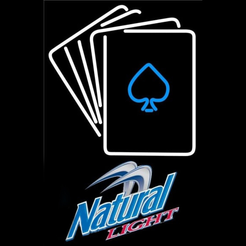 Natural Light Cards Beer Sign Neonskylt