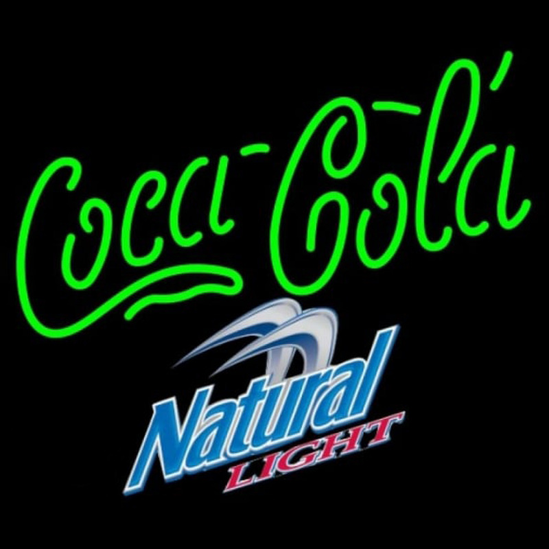 Natural Light Coca Cola Green Beer Sign Neonskylt