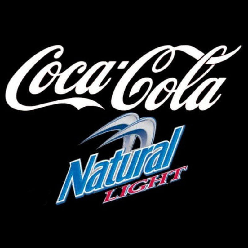 Natural Light Coca Cola White Beer Sign Neonskylt