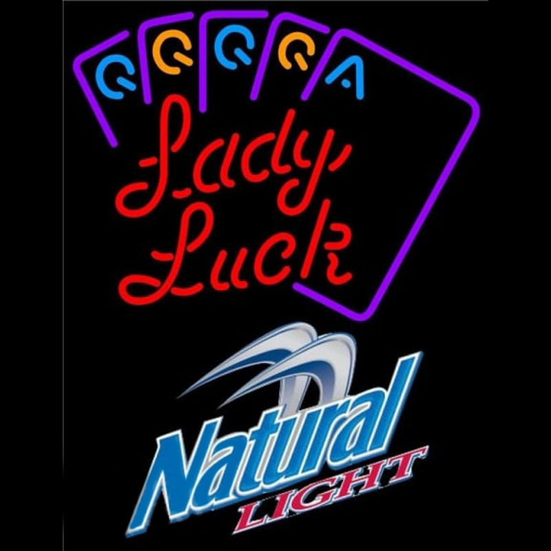 Natural Light Lady Luck Series Beer Sign Neonskylt