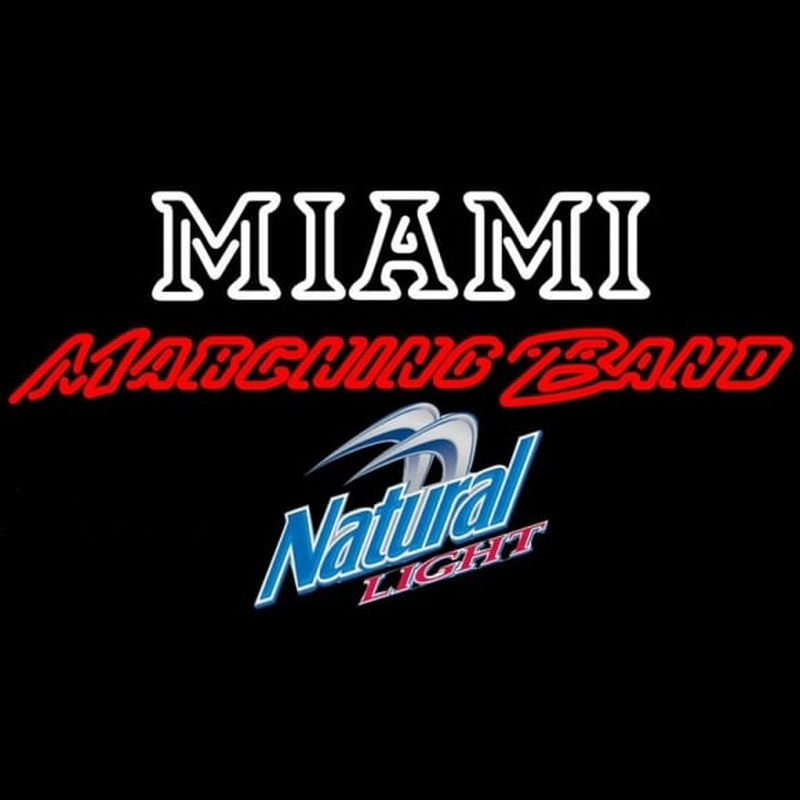 Natural Light Miami University Band Board Beer Sign Neonskylt
