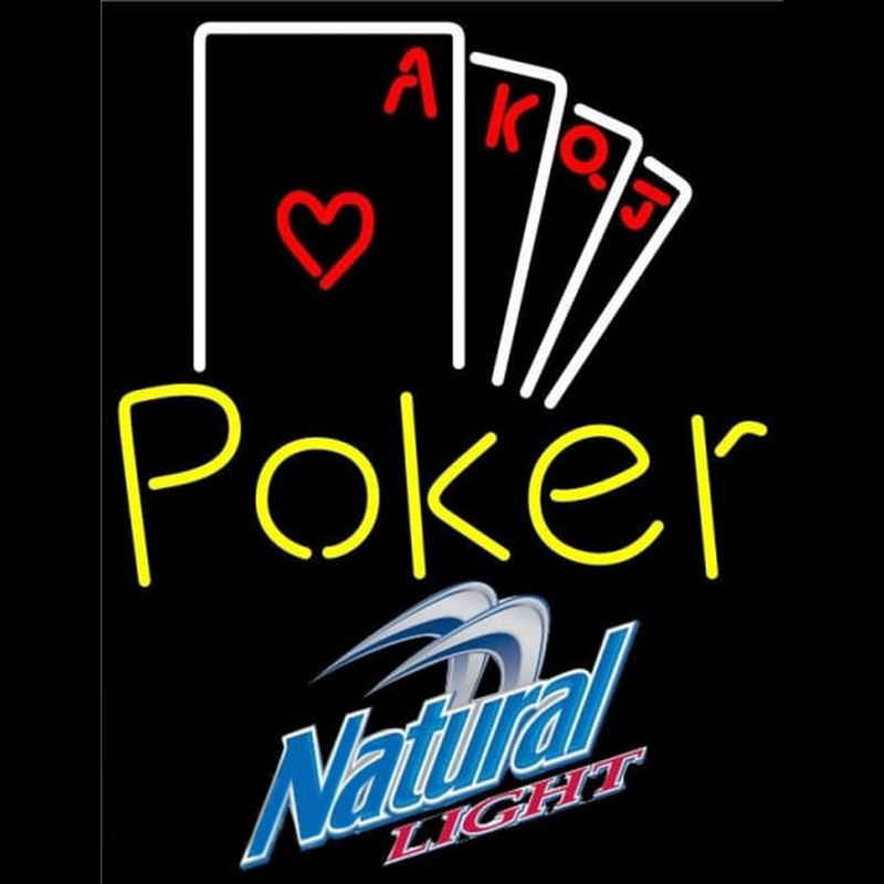 Natural Light Poker Ace Series Beer Sign Neonskylt