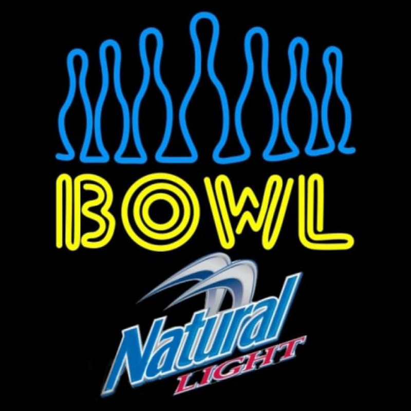 Natural Light Ten Pin Bowling Beer Sign Neonskylt