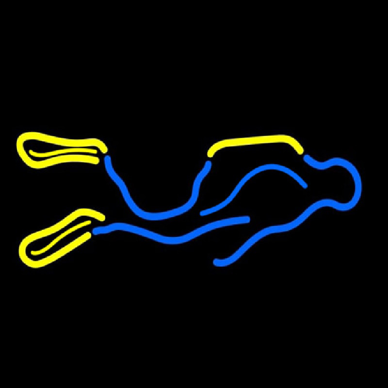 Neon Scuba Diver Neonskylt