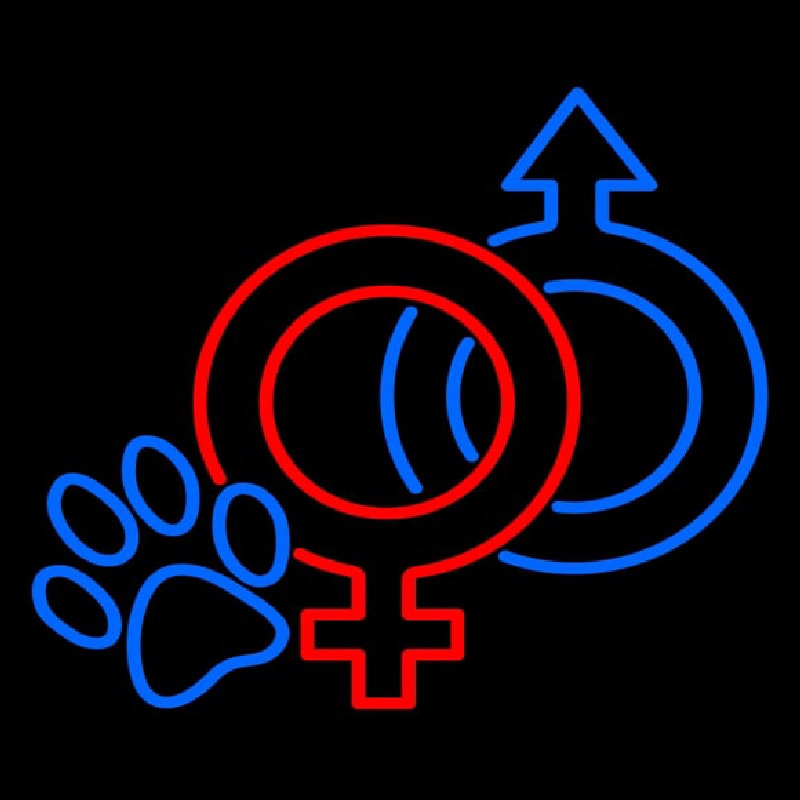 Neuter Pet Icon Neonskylt