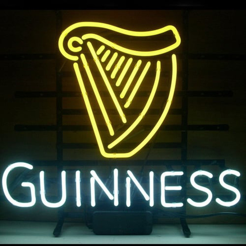 New Guinness Irish Lager Ale Harp Neon Öl Bar Pub Skylt