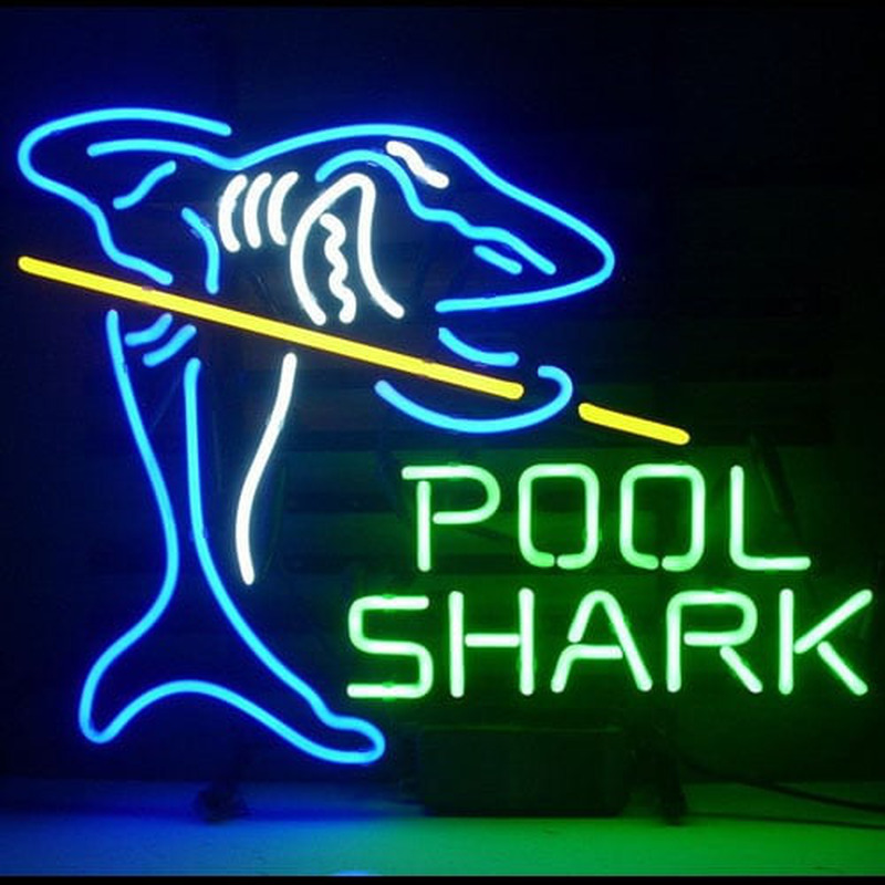 New Pool Shark Billiards Gameroom Neon Öl Bar Pub Skylt