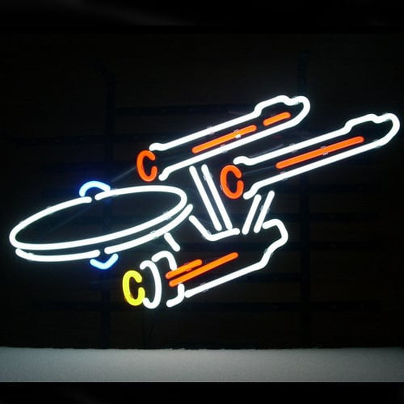 New Star Trek Enterprise Space Ship Neon Öl Bar Pub Skylt