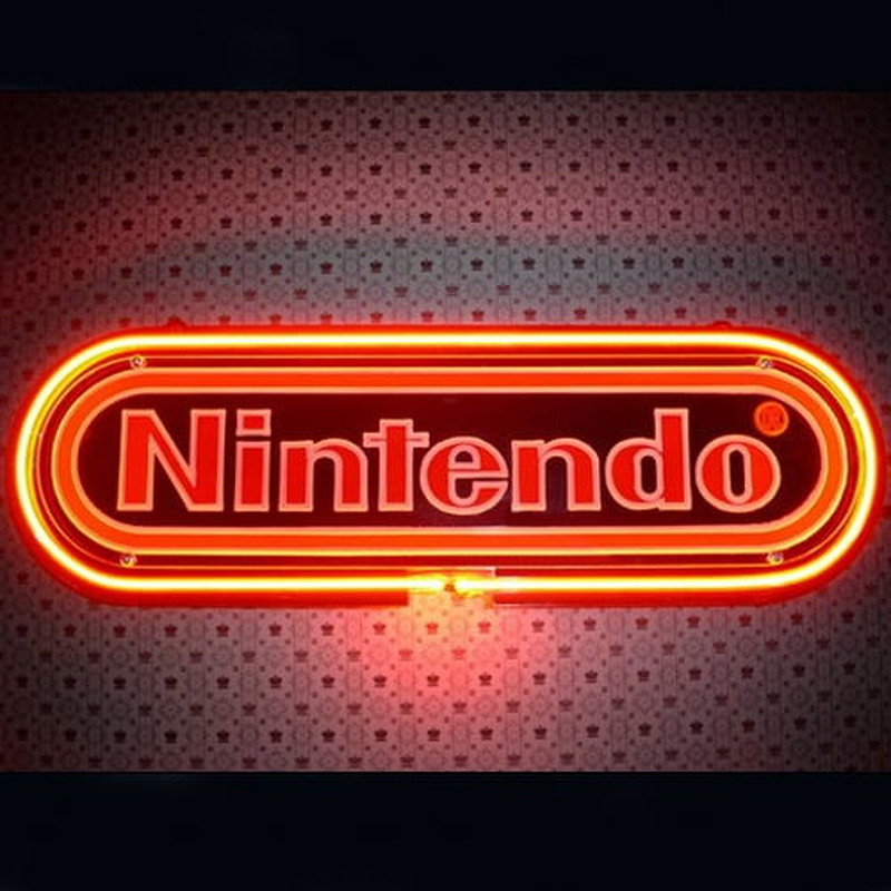 Nintendo Black Butik Öppet Neonskylt