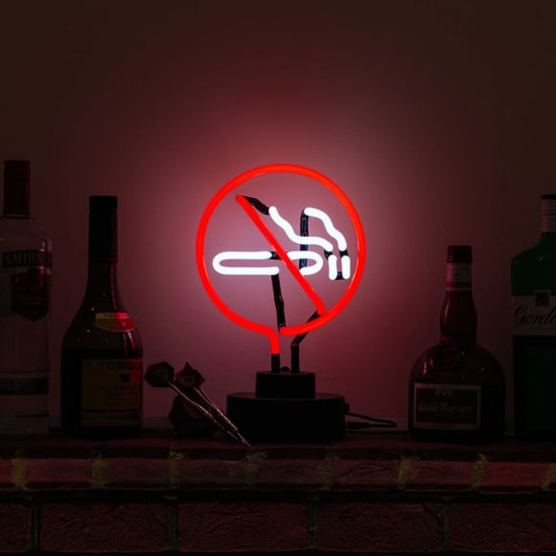 No Smoking Desktop Neonskylt