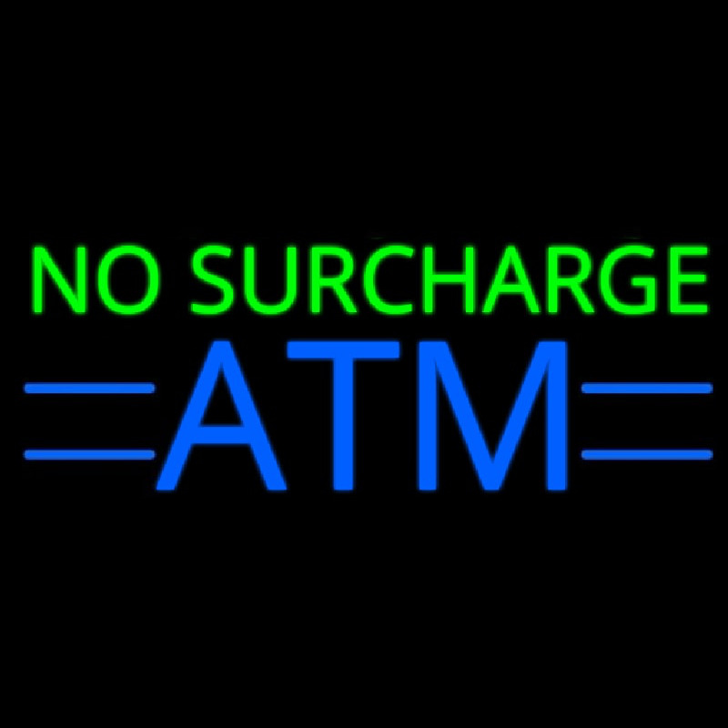 No Surcharge Atm 1 Neonskylt