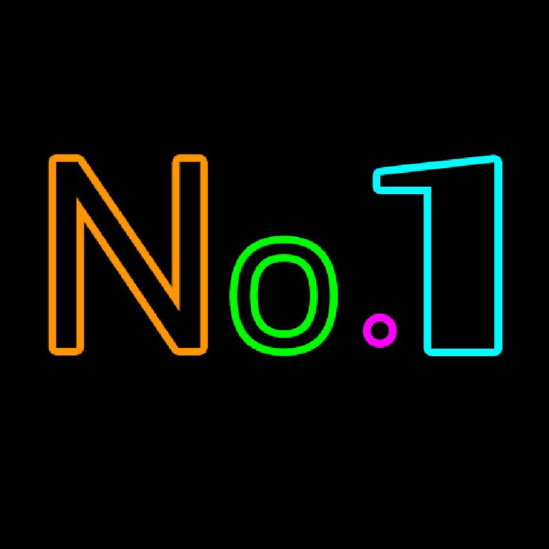 Number One Neonskylt