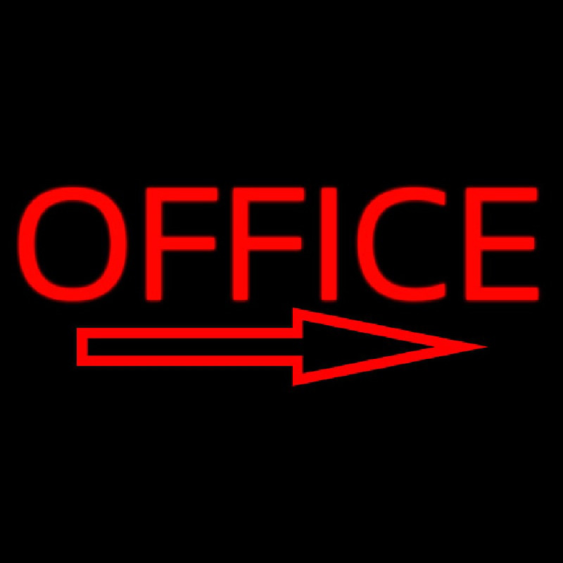 Office With Arrow Neonskylt