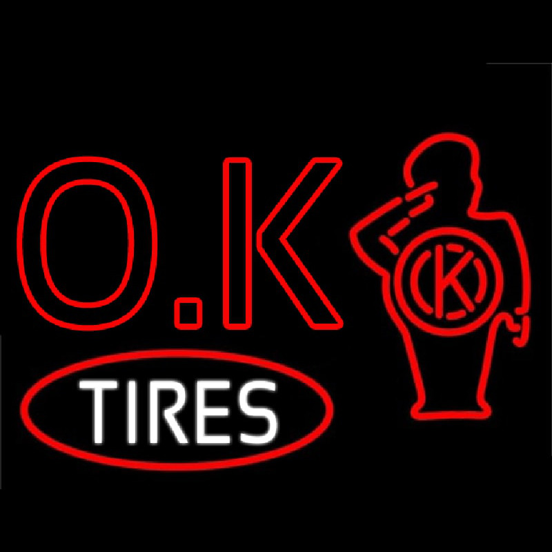 Ok Tires Neonskylt