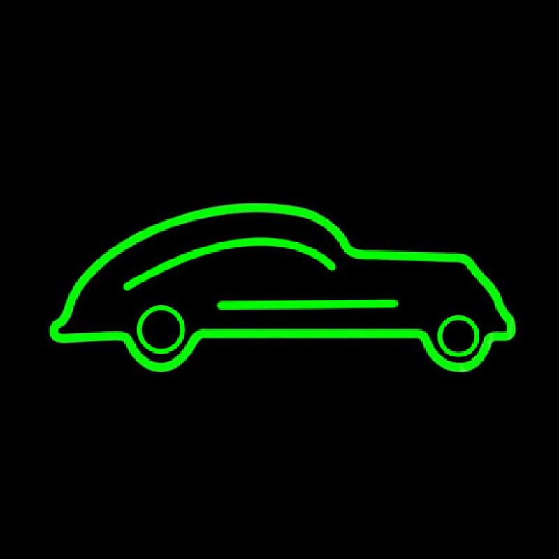 Old Green Car Neonskylt