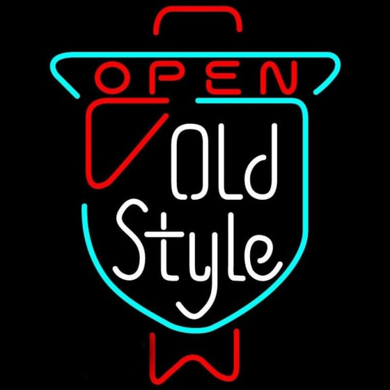 Old Style OPEN Beer Sign Neonskylt