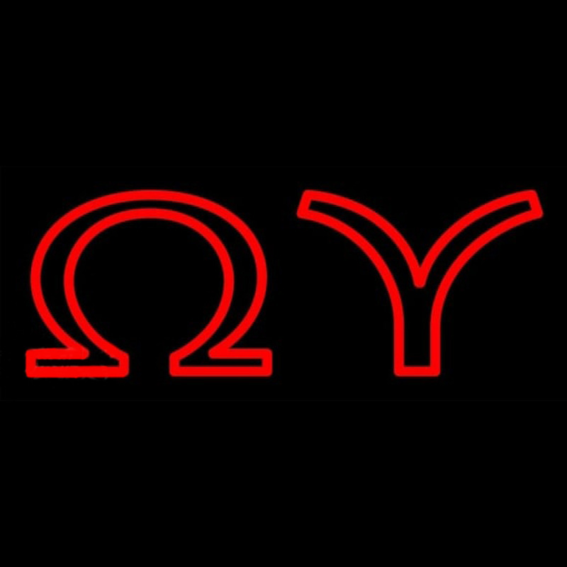 Omega Upsilon Neonskylt