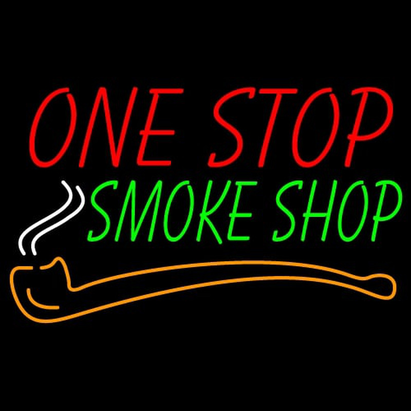 One Stop Smoke Shop Neonskylt