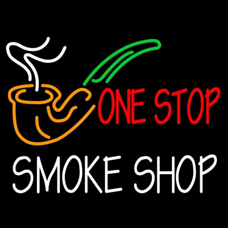 One Stop Smoke Shop Neonskylt