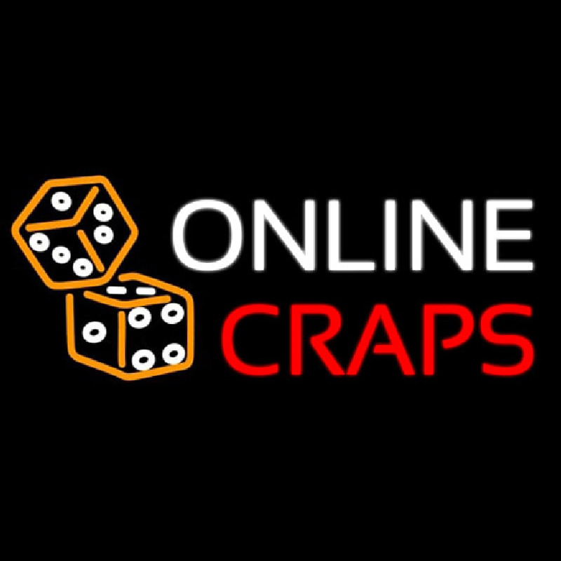 Online Craps Neonskylt