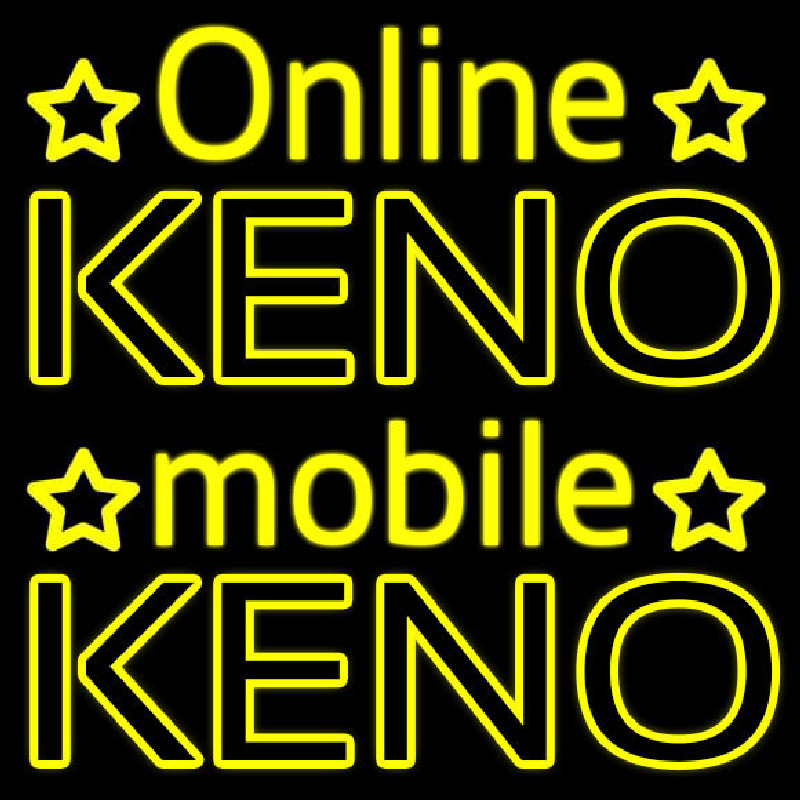 Online Keno Mobile Keno Neonskylt