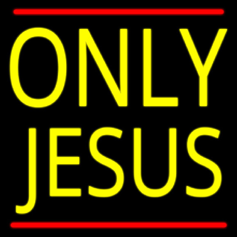 Only Jesus With Line Neonskylt