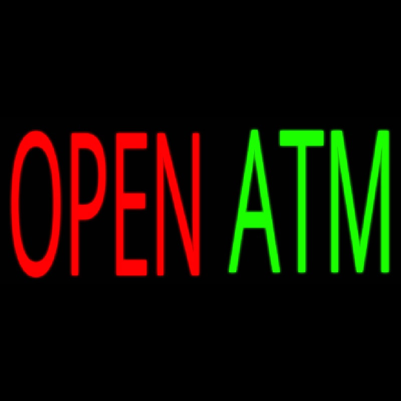 Open Atm 2 Neonskylt