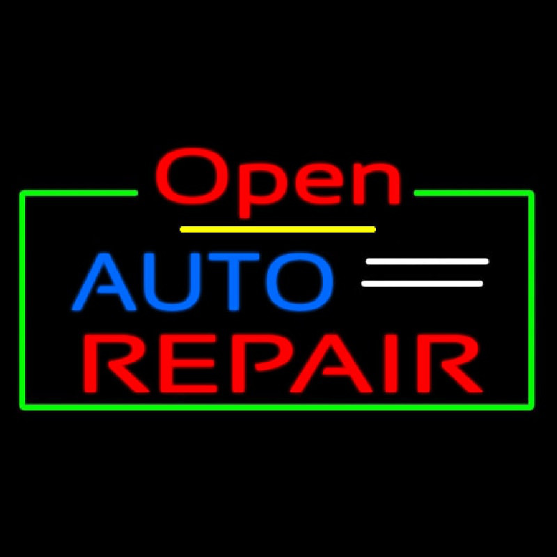 Open Auto Repair Neonskylt