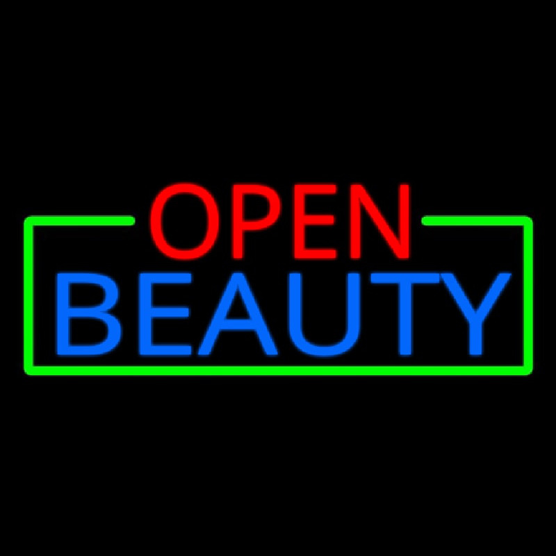 Open Beauty Salon Neonskylt