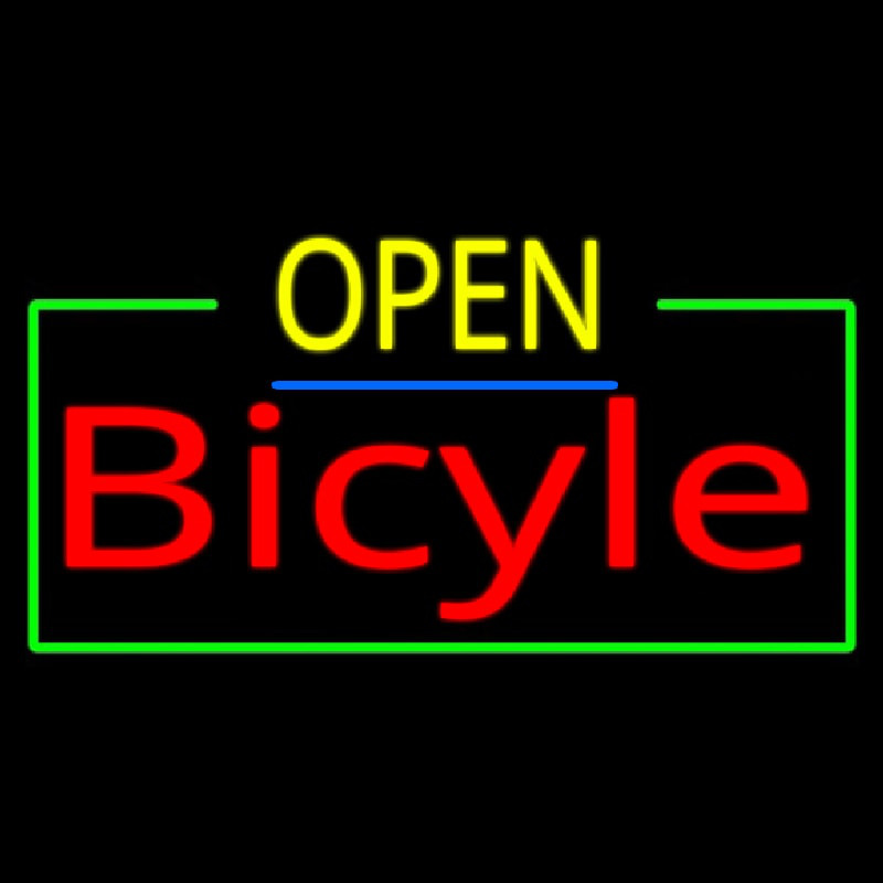 Open Bicycle Neonskylt