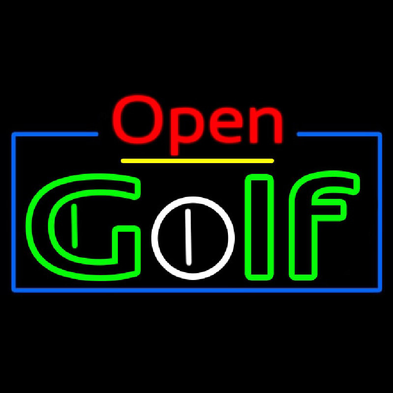 Open Golf Neonskylt