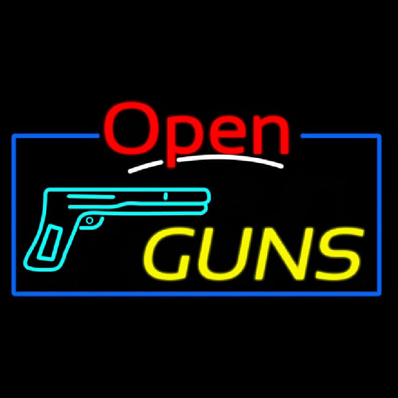 Open Guns Neonskylt