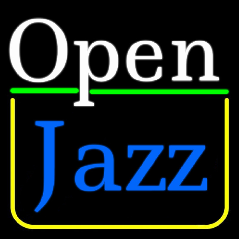 Open Jazz Neonskylt