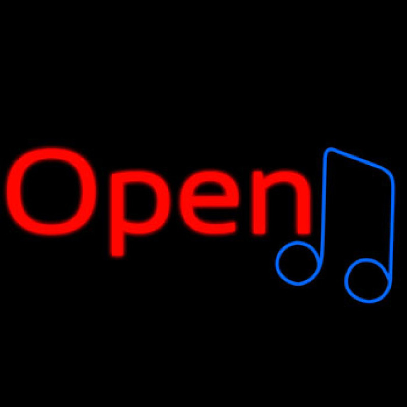 Open Music Neonskylt