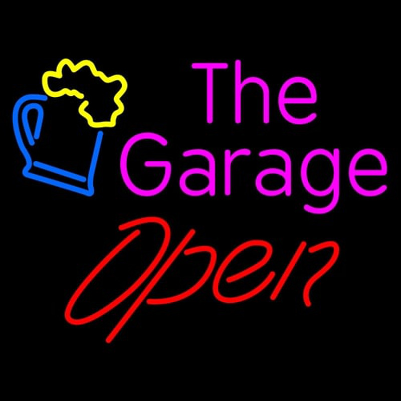 Open The Garage Neonskylt