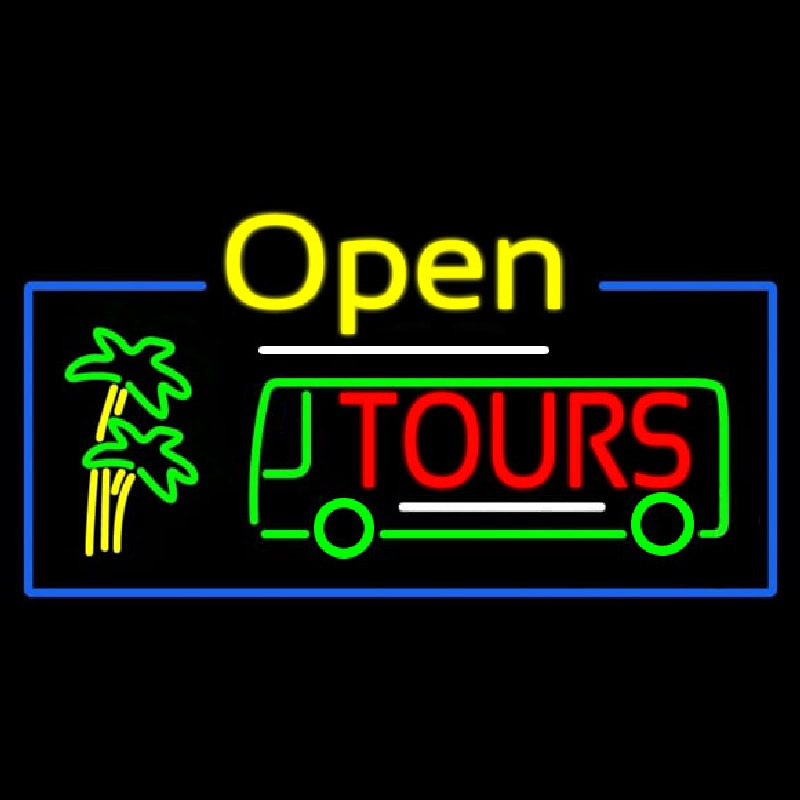Open Tours Neonskylt